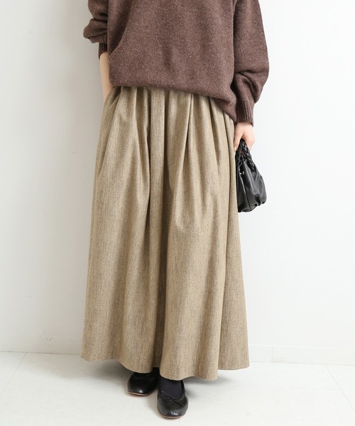 IENA（イエナ）の「Sustina Tweed ロングスカート◆（スカート・レディース・ナチュラル/ベージュ/ネイビー・34/38/36）」の13枚目の写真