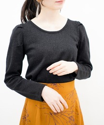 タックスリーブラメ長袖プルオーバー