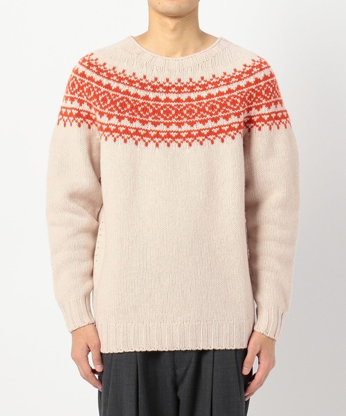 MORRIS & SONS】ジーロンラム ノルディックセーター MEN