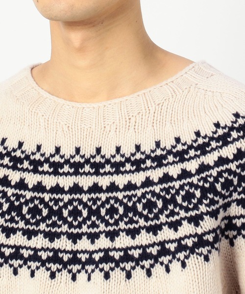 MORRIS & SONS】ジーロンラム ノルディックセーター MEN