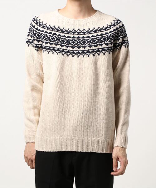 MORRIS & SONS】ジーロンラム ノルディックセーター MEN