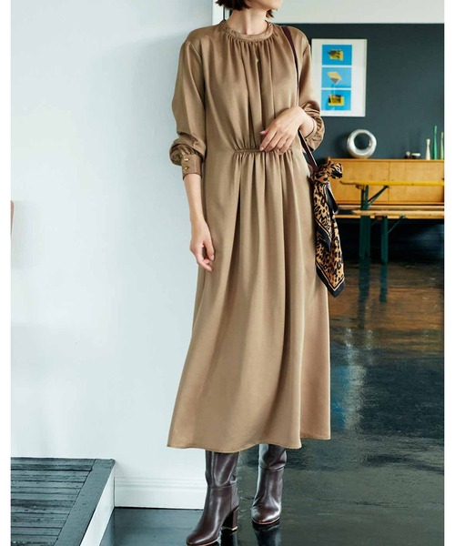 セール ｉｅｄｉｔ マットサテン素材の美人ロングワンピース ワンピース Iedit イディット のファッション通販 Zozotown