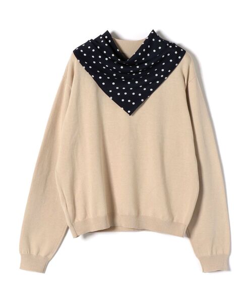 SHIPS(シップス)の「【WEB限定】〈手洗い可能〉スカーフハイネックニット◇(ニット/セーター・レディース・ベージュ/イエロー/ライトグリーン/ダークブルー・SMALL/MEDIUM)」の9枚目の写真