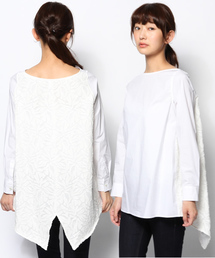 限定値下❗️美品❗️BEARDSLEY ビアズリー レース　チュニック　F ホワイト BEARDSLEY ビアズリー レース裏毛チュニック ホワイト 長袖