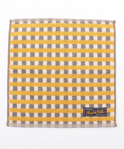 セール プチギフトにおすすめ ジャカード織り タオルハンカチ ハンカチ ハンドタオル Purple Yellow パープルアンドイエロー のファッション通販 Zozotown