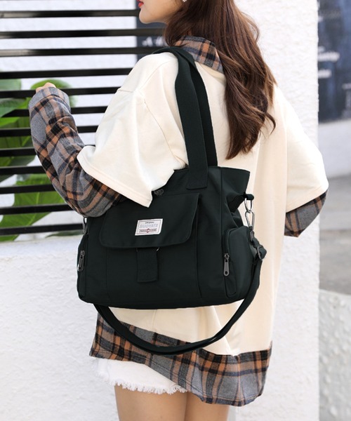 Amulet(アミュレット)の「2WAYバッグ(ショルダーバッグ・レディース・ブラック/パープル/ベージュ/グリーン/ピンク/グレー・FREE)」の2枚目の写真