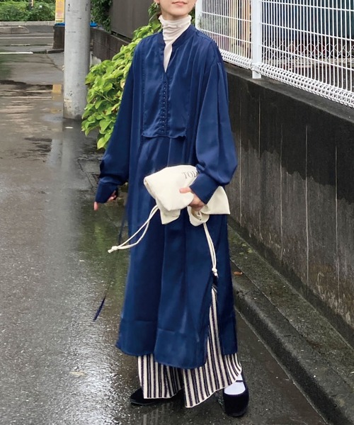 クルーレ crewre サテンドレープシャツワンピース サイズ1 クルーレ crewre サテンドレープシャツワンピース サイズ1
