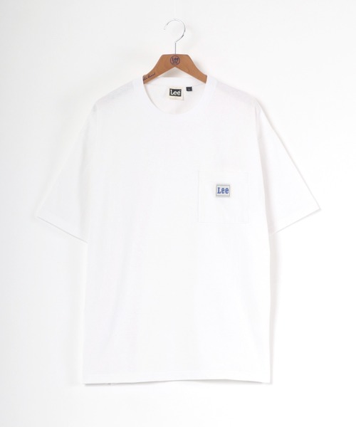 Lee(リー)の「Lee/リー ビッグシルエット ピスネーム ワンポイント刺繍 ポケット Tシャツ(Tシャツ/カットソー・メンズ・オリーブ/ベージュ/ブラック/ホワイト/ブルー・S/M/L/XL)」の12枚目の写真