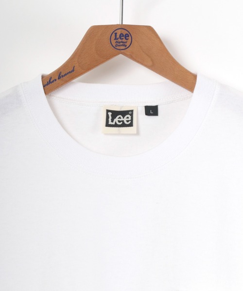 Lee(リー)の「Lee/リー ビッグシルエット ピスネーム ワンポイント刺繍 ポケット Tシャツ(Tシャツ/カットソー・メンズ・オリーブ/ベージュ/ブラック/ホワイト/ブルー・S/M/L/XL)」の15枚目の写真