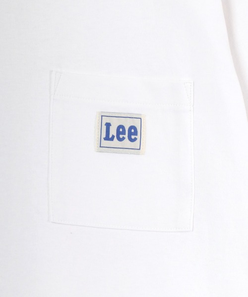 Lee(リー)の「Lee/リー ビッグシルエット ピスネーム ワンポイント刺繍 ポケット Tシャツ(Tシャツ/カットソー・メンズ・オリーブ/ベージュ/ブラック/ホワイト/ブルー・S/M/L/XL)」の11枚目の写真