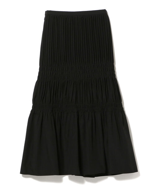 Ray BEAMS（レイビームス）の「Ray BEAMS / プリーツ シャーリング フレア スカート（スカート・レディース・ブラック/ベージュ・1/0）」の8枚目の写真