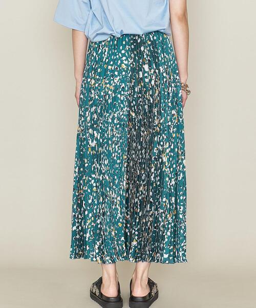 スカート スカート Astraet アストラット ストーンプリント マキシ丈プリーツスカート スカート Astraet アストラット のファッション