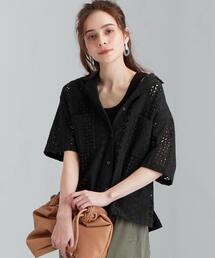 green label relaxing | SC オープンカラー ショートスリーブ レース シャツ(シャツ/ブラウス)