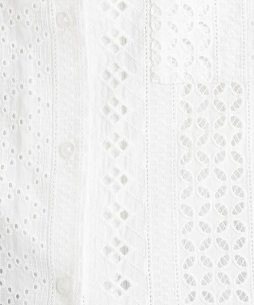 green label relaxing（グリーンレーベルリラクシング）の「SC オープンカラー ショートスリーブ レース シャツ（シャツ/ブラウス・レディース・ホワイト/ブラック・FREE）」の10枚目の写真