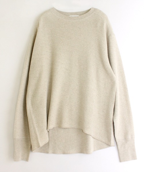 RNA-N（アールエヌエーエヌ）の「M1594 麻綿針抜き裏使いプルオーバー（Tシャツ/カットソー・レディース・ベージュ/ブラウン/ブルー・MEDIUM）」の2枚目の写真