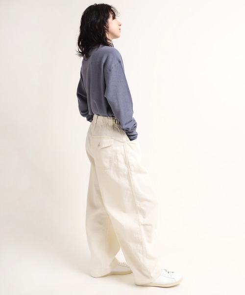 RNA-N（アールエヌエーエヌ）の「M1594 麻綿針抜き裏使いプルオーバー（Tシャツ/カットソー・レディース・ベージュ/ブラウン/ブルー・MEDIUM）」の7枚目の写真