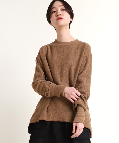 RNA-N（アールエヌエーエヌ）の「M1594 麻綿針抜き裏使いプルオーバー（Tシャツ/カットソー・レディース・ベージュ/ブラウン/ブルー・MEDIUM）」の20枚目の写真