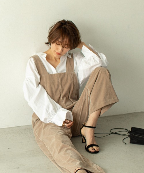 Audrey and John Wad by 金子三記】シャンブレーコーデュロイサロペット