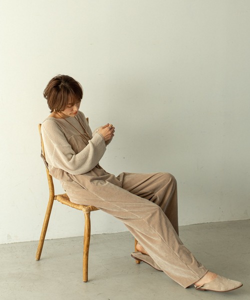 Audrey and John Wad by 金子三記】シャンブレーコーデュロイサロペット