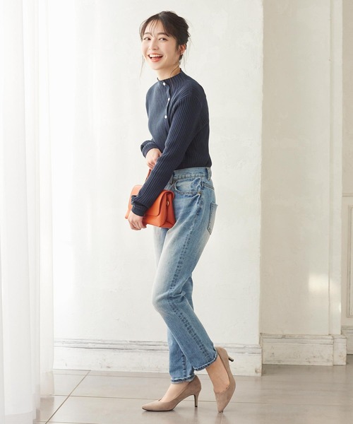 KOBE LETTUCE（コウベレタス）の「テーパードデニムパンツ（デニムパンツ・レディース・グレー/インディゴブルー/ブルー/ホワイト系その他/ライトグレー/ブラック・S/M/L）」の16枚目の写真