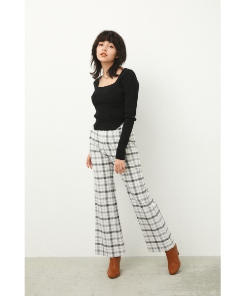 LAGUA GEM（ラグアジェム）の「SPRING CHECK PT（その他パンツ・レディース・ブラック/ライトグリーン・X-SMALL/MEDIUM/SMALL）」の2枚目の写真