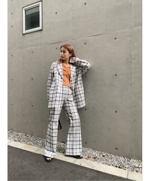 LAGUA GEM（ラグアジェム）の「SPRING CHECK PT（その他パンツ・レディース・ブラック/ライトグリーン・X-SMALL/MEDIUM/SMALL）」の21枚目の写真