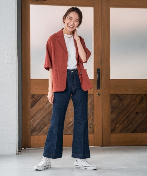 Andemiu（アンデミュウ）の「ノースリデザインカット949513（Tシャツ/カットソー・レディース・オフホワイト/ブラック/ブラウン・FREE）」の7枚目の写真