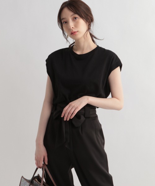 Andemiu（アンデミュウ）の「ノースリデザインカット949513（Tシャツ/カットソー・レディース・オフホワイト/ブラック/ブラウン・FREE）」の22枚目の写真