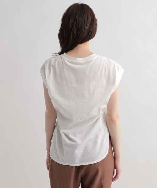Andemiu（アンデミュウ）の「ノースリデザインカット949513（Tシャツ/カットソー・レディース・オフホワイト/ブラック/ブラウン・FREE）」の16枚目の写真