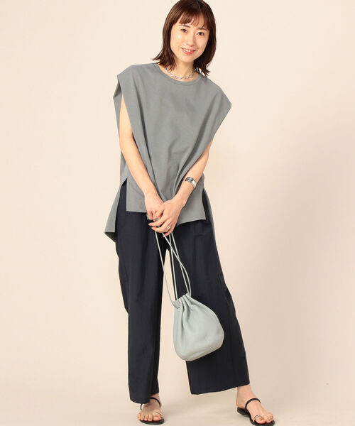 NOLLEY’S(ノーリーズ)の「ライトタフタイージーワイドパンツ(その他パンツ・レディース・ネイビー/キャメル・1/2)」の21枚目の写真