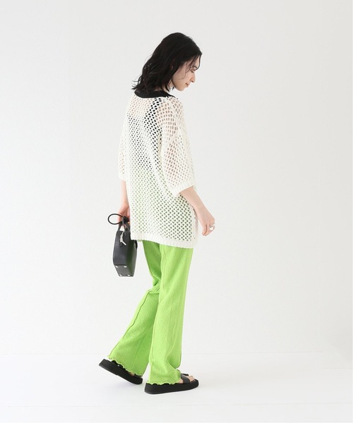 JOINT WORKS（ジョイントワークス）の「J-ビックメッシュニットポロ（ニット/セーター・レディース・ブラック/ホワイト・FREE）」の15枚目の写真