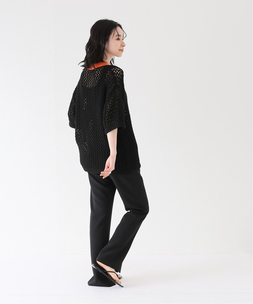 JOINT WORKS（ジョイントワークス）の「J-ビックメッシュニットポロ（ニット/セーター・レディース・ブラック/ホワイト・FREE）」の21枚目の写真