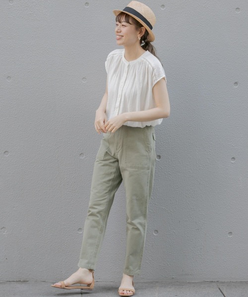 URBAN RESEARCH Sonny Label（アーバンリサーチサニーレーベル）の「楊柳ギャザーブラウス（シャツ/ブラウス・レディース・ブラック/オフホワイト/レッド/ブルー・FREE）」の10枚目の写真