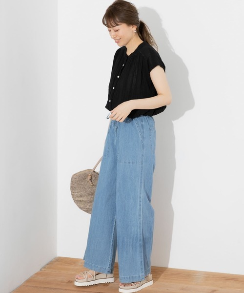 URBAN RESEARCH Sonny Label（アーバンリサーチサニーレーベル）の「楊柳ギャザーブラウス（シャツ/ブラウス・レディース・ブラック/オフホワイト/レッド/ブルー・FREE）」の14枚目の写真