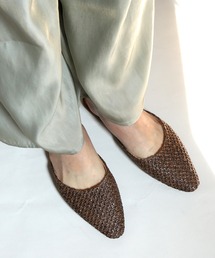 メッシュフラットミュールサンダル