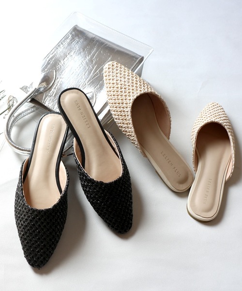 AmiAmi（アミアミ）の「メッシュフラットミュールサンダル（サンダル・レディース・ブラウン/アイボリー/ブラック/ナチュラル・L/M/LL/S）」の18枚目の写真