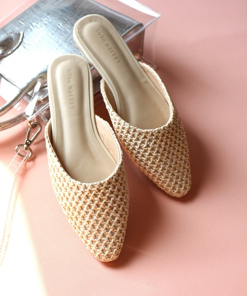 AmiAmi（アミアミ）の「メッシュフラットミュールサンダル（サンダル・レディース・ブラウン/アイボリー/ブラック/ナチュラル・L/M/LL/S）」の14枚目の写真