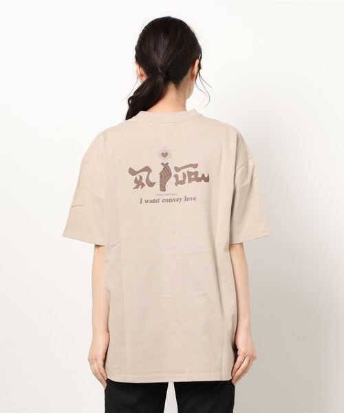 PBLIM（ページボーイリム）の「【PAGEBOYLIM】フィンガーハートT（Tシャツ/カットソー・レディース・ベージュ/オフホワイト・MEDIUM/LARGE）」の7枚目の写真