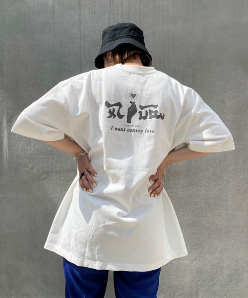 PBLIM（ページボーイリム）の「【PAGEBOYLIM】フィンガーハートT（Tシャツ/カットソー・レディース・ベージュ/オフホワイト・MEDIUM/LARGE）」の20枚目の写真