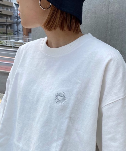 PBLIM（ページボーイリム）の「【PAGEBOYLIM】フィンガーハートT（Tシャツ/カットソー・レディース・ベージュ/オフホワイト・MEDIUM/LARGE）」の5枚目の写真