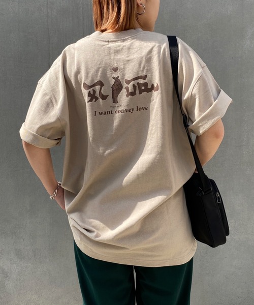 PBLIM（ページボーイリム）の「【PAGEBOYLIM】フィンガーハートT（Tシャツ/カットソー・レディース・ベージュ/オフホワイト・MEDIUM/LARGE）」の10枚目の写真