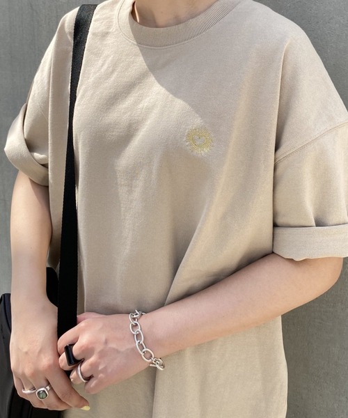 PBLIM（ページボーイリム）の「【PAGEBOYLIM】フィンガーハートT（Tシャツ/カットソー・レディース・ベージュ/オフホワイト・MEDIUM/LARGE）」の8枚目の写真