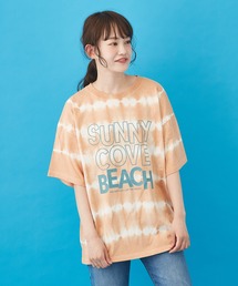CUBE SUGAR（キューブシュガー）の「ハンドダイイング天竺 ボーダー染め Tシャツ（Tシャツ/カットソー）」
