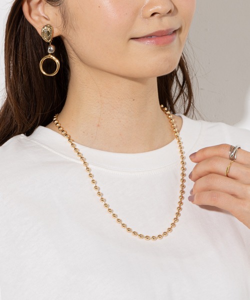 prose verse（プロズヴェール）の「ボールチェーンネックレス（ネックレス・レディース・ゴールド/シルバー・ﾌﾘ-）」の11枚目の写真