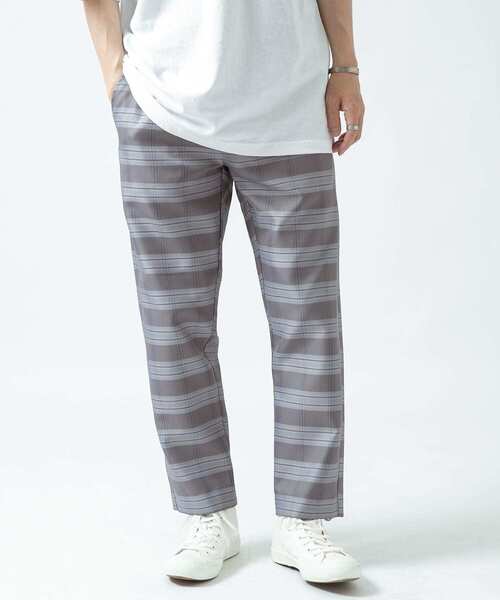 ITEMS URBANRESEARCH(アイテムズ アーバンリサーチ)の「先染めチェック イージースラックス(その他パンツ・メンズ・グレー/ブラウン/ベージュ・MEDIUM/LARGE)」の1枚目の写真