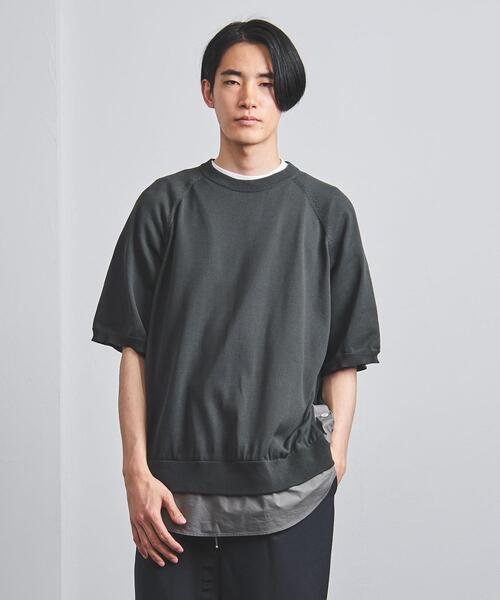 EN ROUTE（アンルート）の「＜EN ROUTE（アンルート）＞ シャツ レイヤード テンジク クルーネック（ニット/セーター・メンズ・ネイビー/ダークグレー・1/2/3）」の3枚目の写真