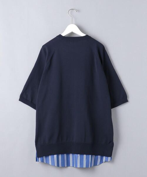 EN ROUTE（アンルート）の「＜EN ROUTE（アンルート）＞ シャツ レイヤード テンジク クルーネック（ニット/セーター・メンズ・ネイビー/ダークグレー・1/2/3）」の5枚目の写真