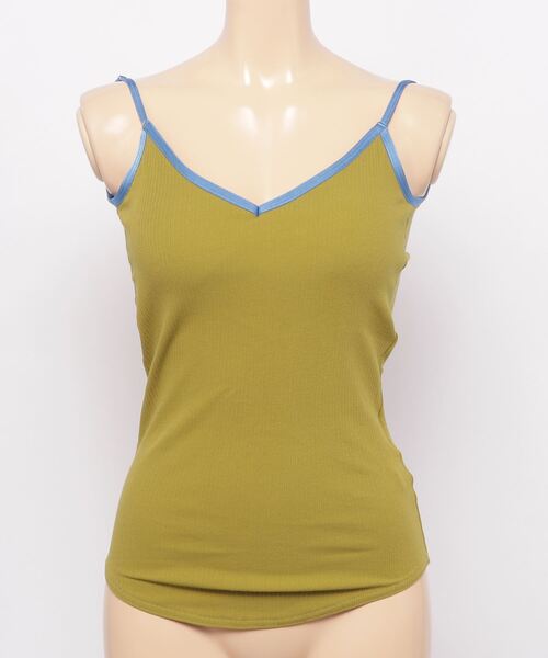 MAISON SPECIAL(メゾンスペシャル)の「カップインバックオープンリブキャミソール【MAISON SPECIAL/メゾンスペシャル】(キャミソール・レディース・チャコールグレー/ブラック/オレンジ/アイボリー/グリーン・FREE)」の4枚目の写真