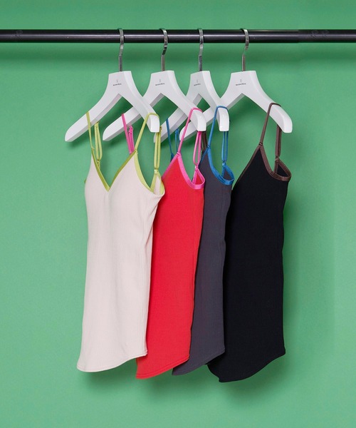 MAISON SPECIAL(メゾンスペシャル)の「カップインバックオープンリブキャミソール【MAISON SPECIAL/メゾンスペシャル】(キャミソール・レディース・チャコールグレー/ブラック/オレンジ/アイボリー/グリーン・FREE)」の6枚目の写真