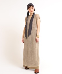 K2537 メッシュ編み2wayワンピース